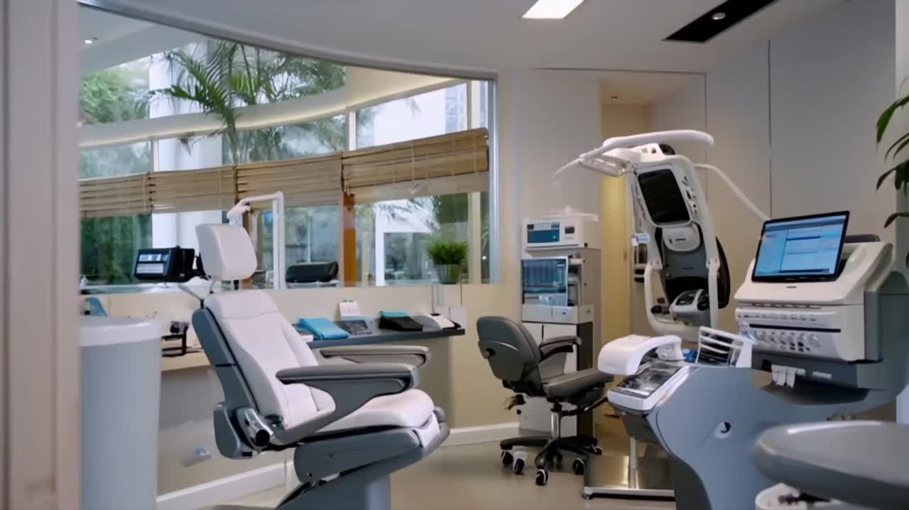 Bright, modern treatment room at Smiles West Covina